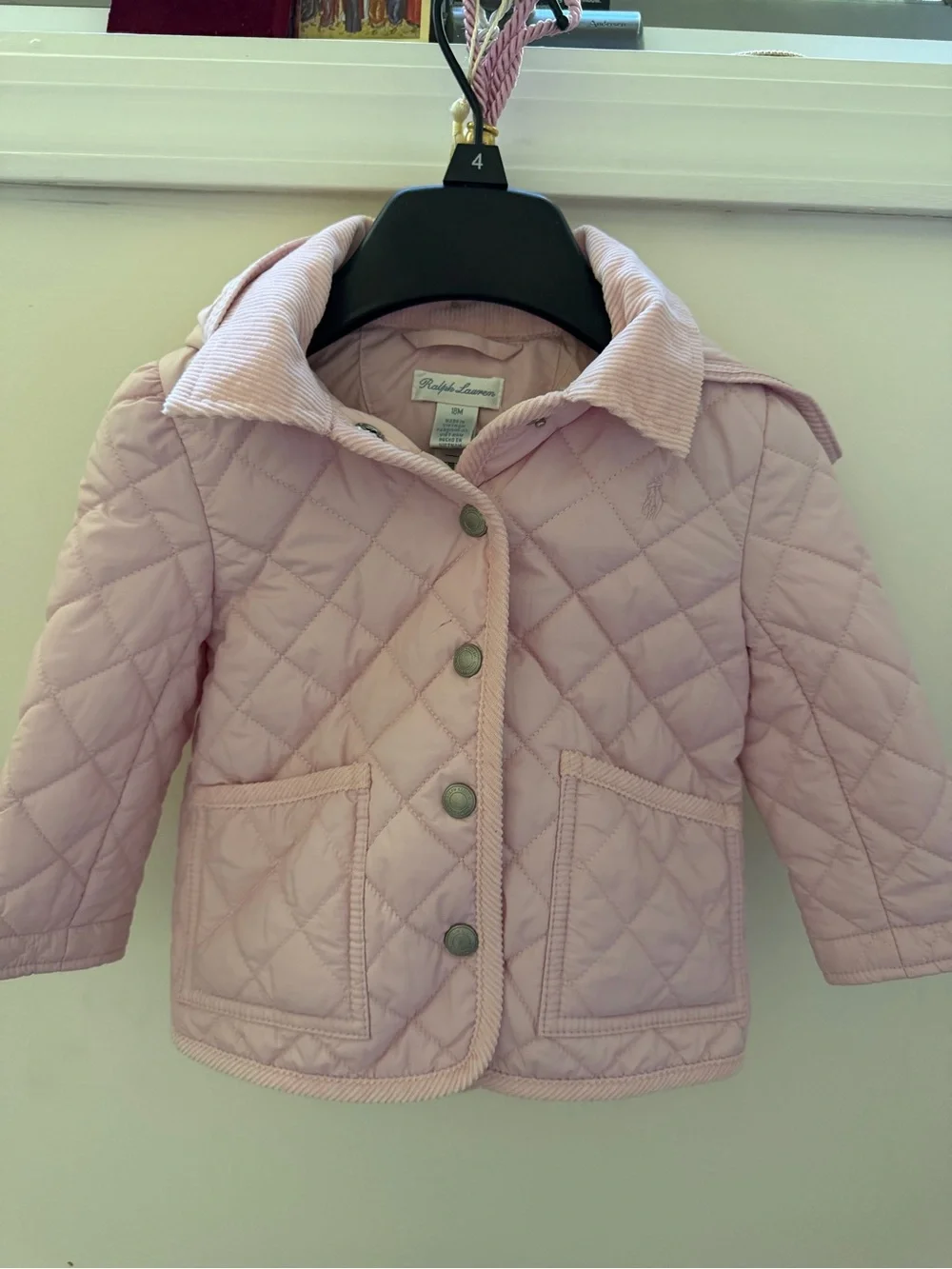 Ralph Lauren Pink Quilted Kids Jacket